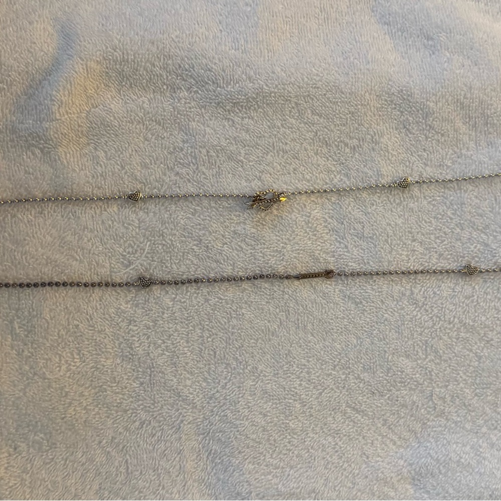 LAGOS Lariat Silver with Gold accents (Hearts and Arrows) Beaded Necklace